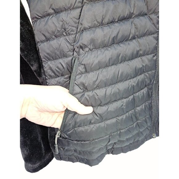 32 Degree Heat Down Puffer Jacket Sz S Black Ligtweight Full Zip Velour Pockets - Picture 5 of 11